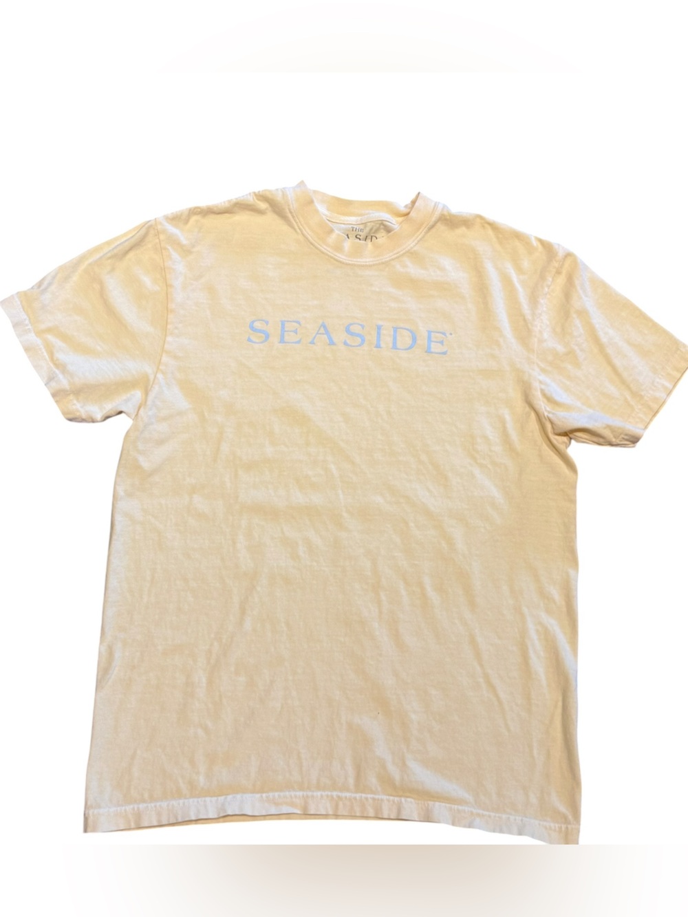 Seaside Adult Medium  Graphic Tee - Light Butter Yellow T- Shirt